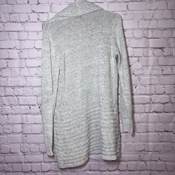 FORTUNE + IVY Womens Long Sleeve Open Cardigan Gray Size Medium - Picture 2 of 4